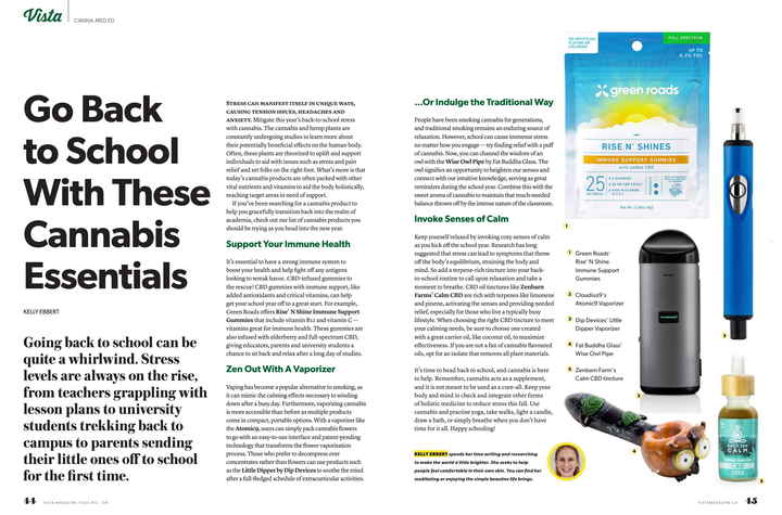 Vista Magazine Back to School Cannabis Essentials Guide