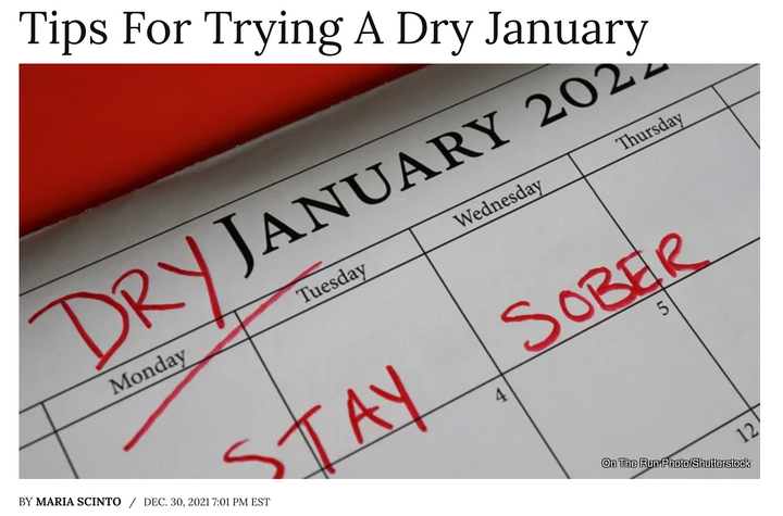Tips For Trying A Dry January from The LIst