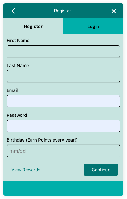 3-FILL OUT FORM AND CLICK CONTINUE